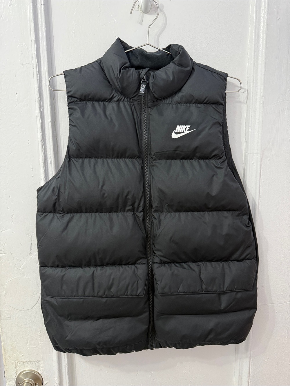 Nike Black Quilted Sleeveless Puffer Vest
